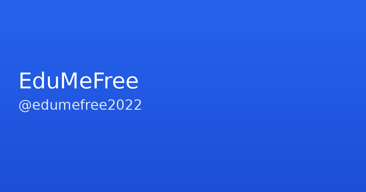 EduMeFree - قنوات تلجرام